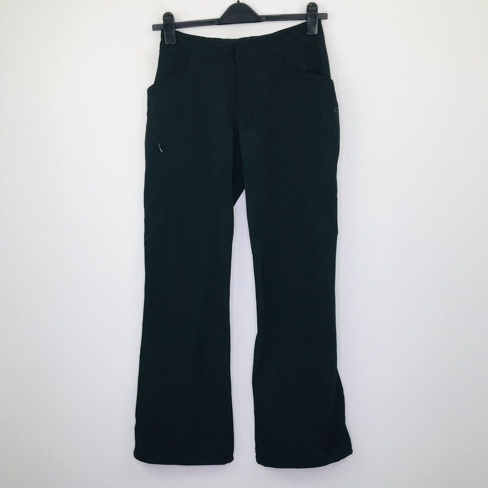 Mountain Hardwear Women's 6 Pants Black Straight Inner Drawcord Outdoor CG19